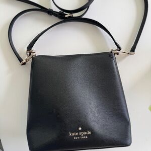 Kate Spade Darcy Mini Bucket Crossbody Leather Black Handbag